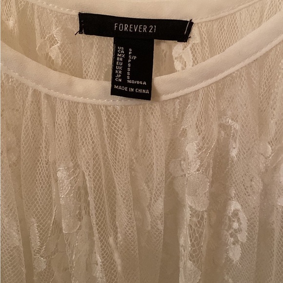 Forever 21 women White Lace Dress Small - Picture 3 of 3